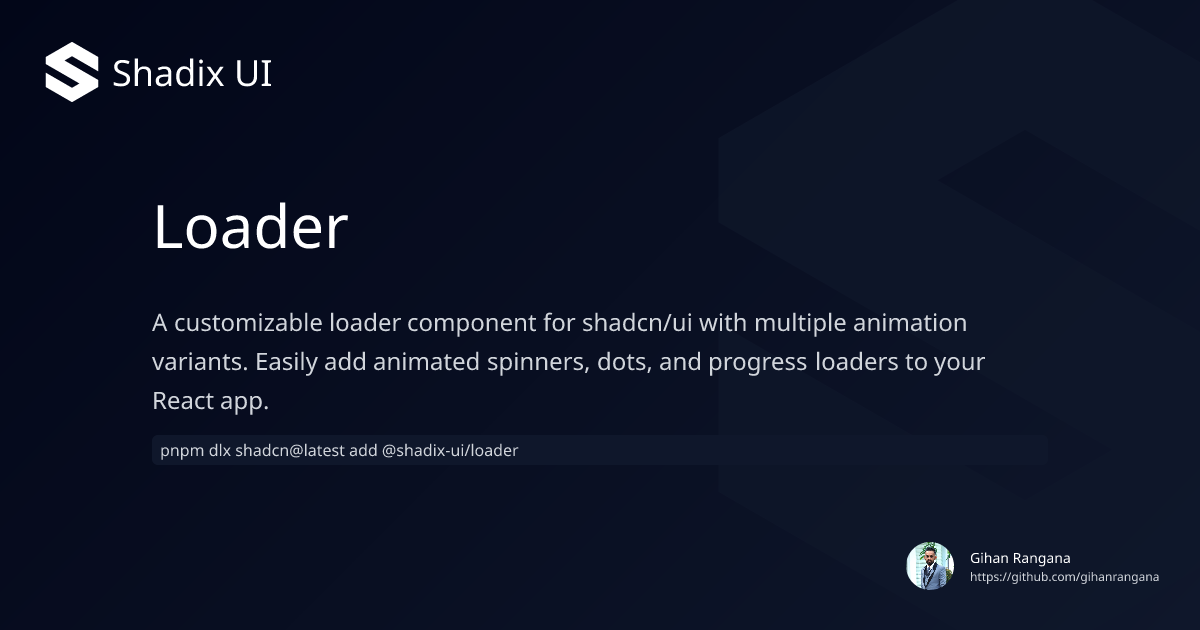 Loader | Shadix UI